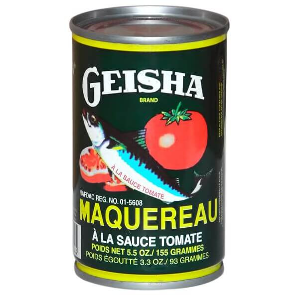 Mackerel Geisha Green - in Tomato Sauce - (small) Carton 50 x 155g