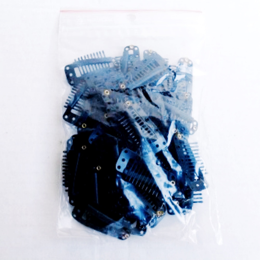 Hair CLIPS 10 dents #Black - 50pcs
