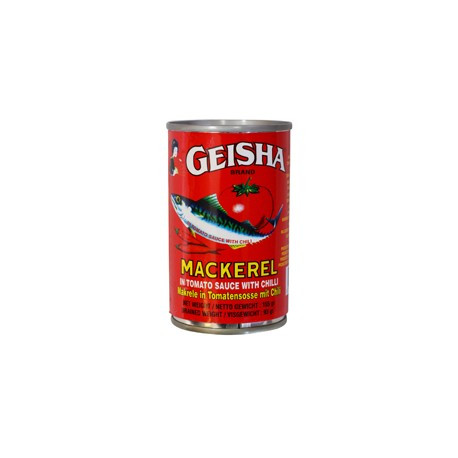 Mackerel Geisha Red - in Tomato Sauce w/Chilli - (small) Carton 50 x 155g