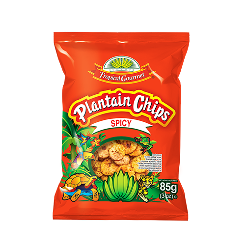Plantain Chips Spicy / Epicé - Tropical Gourmet - 20x85g