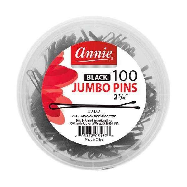 annie - Hair JUMBO Pins Black #3137 - 100pcs