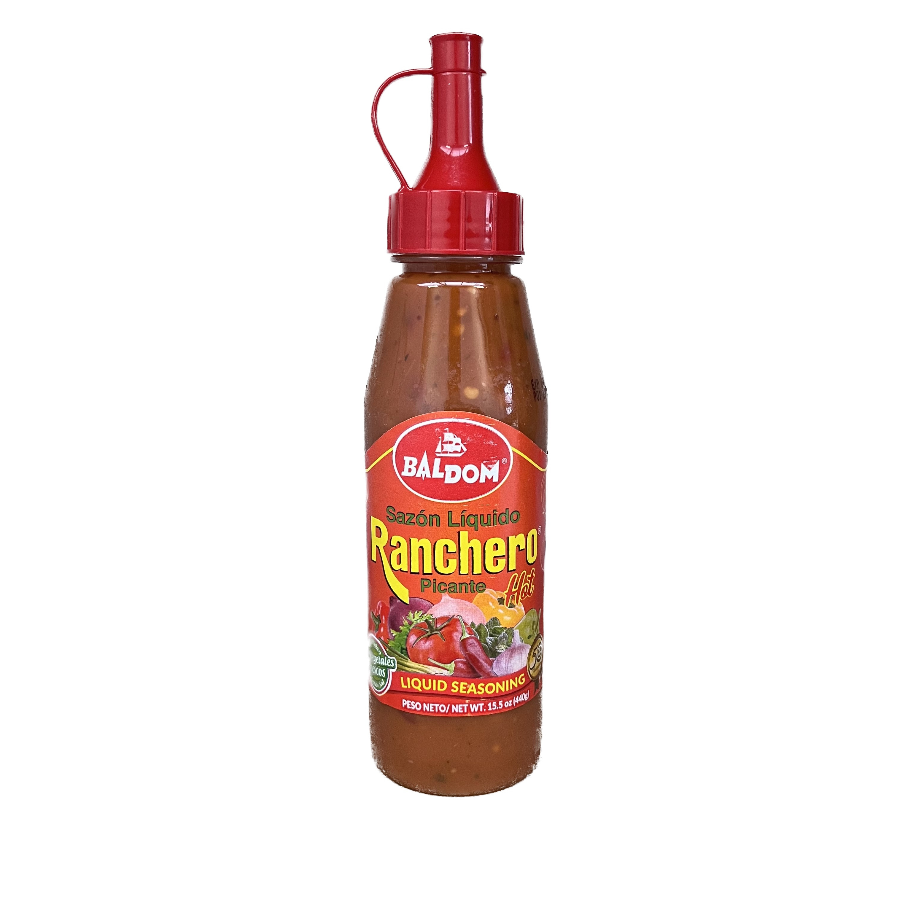 Ranchero Sazon Liquido PICANTE (red cap) - Baldom - 440g