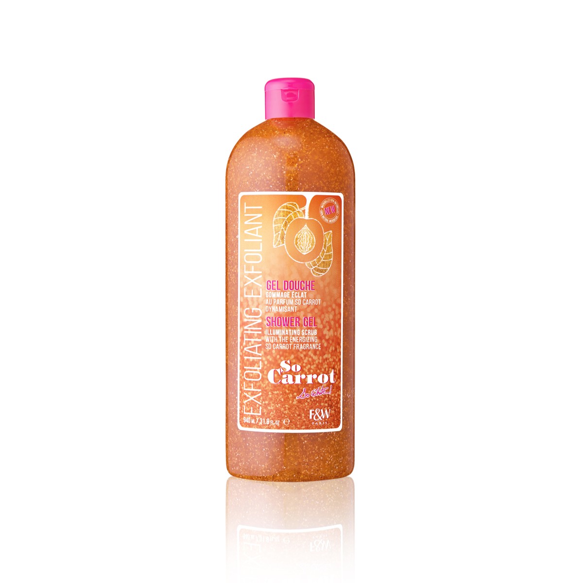Fair&White - SO CARROT Illuminating Scrub Exfoliating SHOWER GEL - 940ml