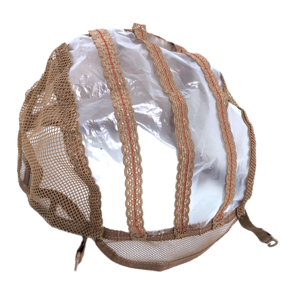 Weaving Cap for Wigs w/Polythene / Bonnet a tisser Perruque - #BROWN