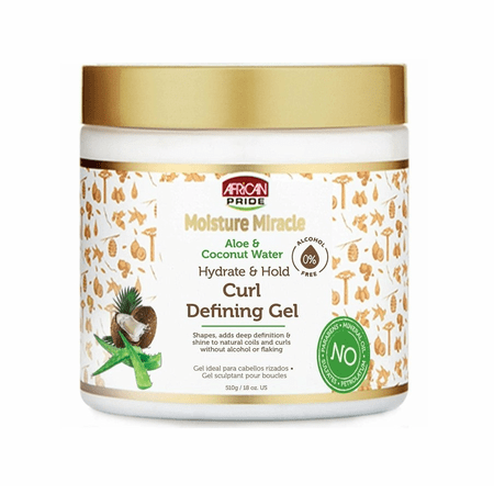 African Pride - Moisture Miracle Aloe & Coconut Water Curl Defining Gel - 510g/18oz