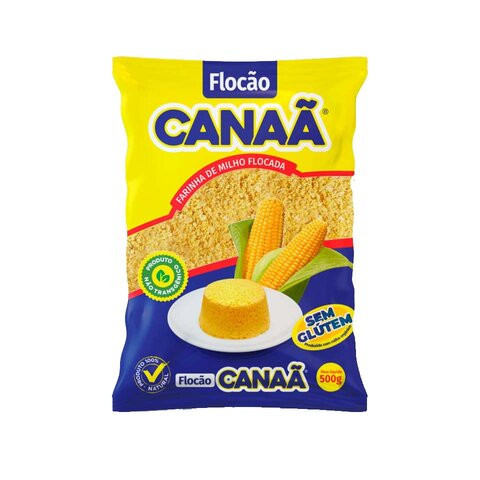 Flocao Canaa - Farinha de Milho Flocada / Flaked Corn Flour (20ppc) - 500g