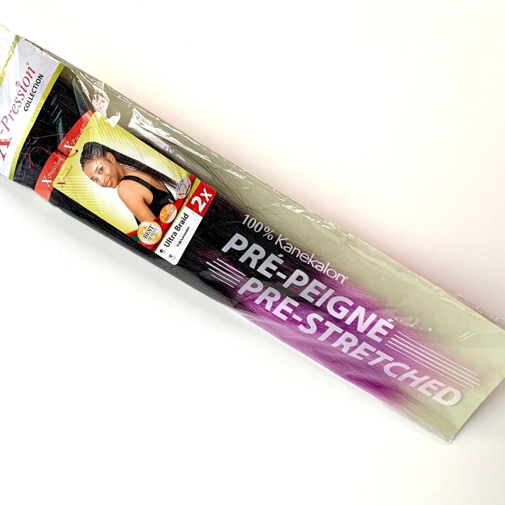 X-Pression Pre-Stretched Two-Tone #T1B/LAVENDER