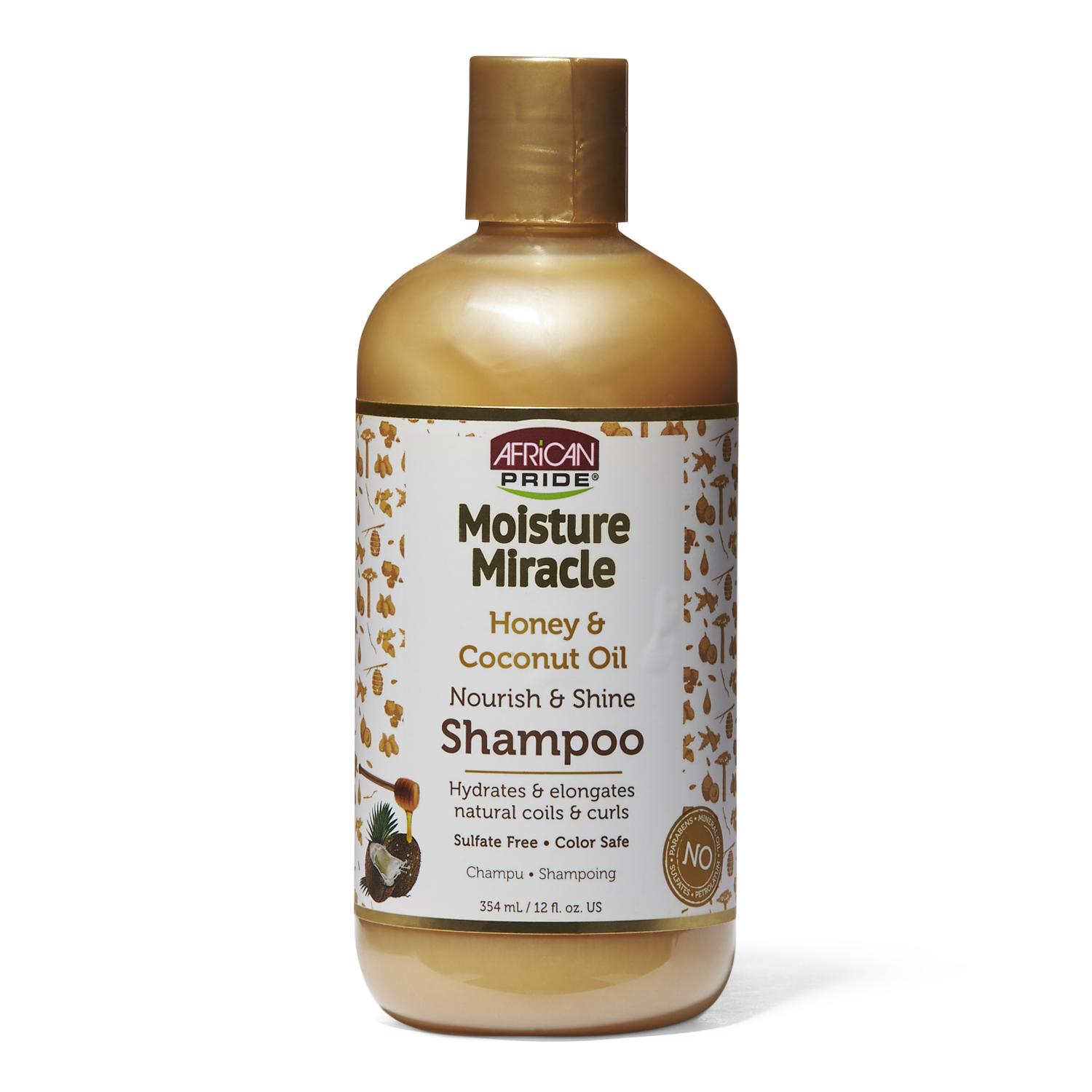 African Pride - Moisture Miracle Honey & Coconut Oil Shampoo - FAMILY SIZE 16oz