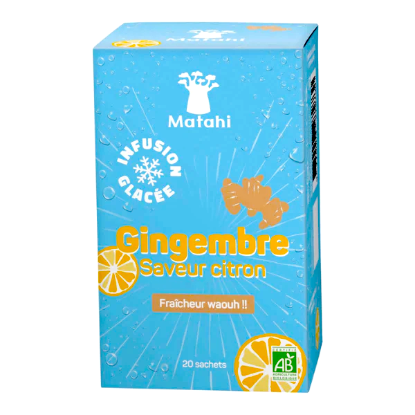 Infusion Glacée Gingembre-Citron - Matahi Bio - 20Sach.