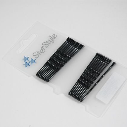 SterStyle - Bobby Hair Pins BLACK #4 - pack 12 x 18pcs