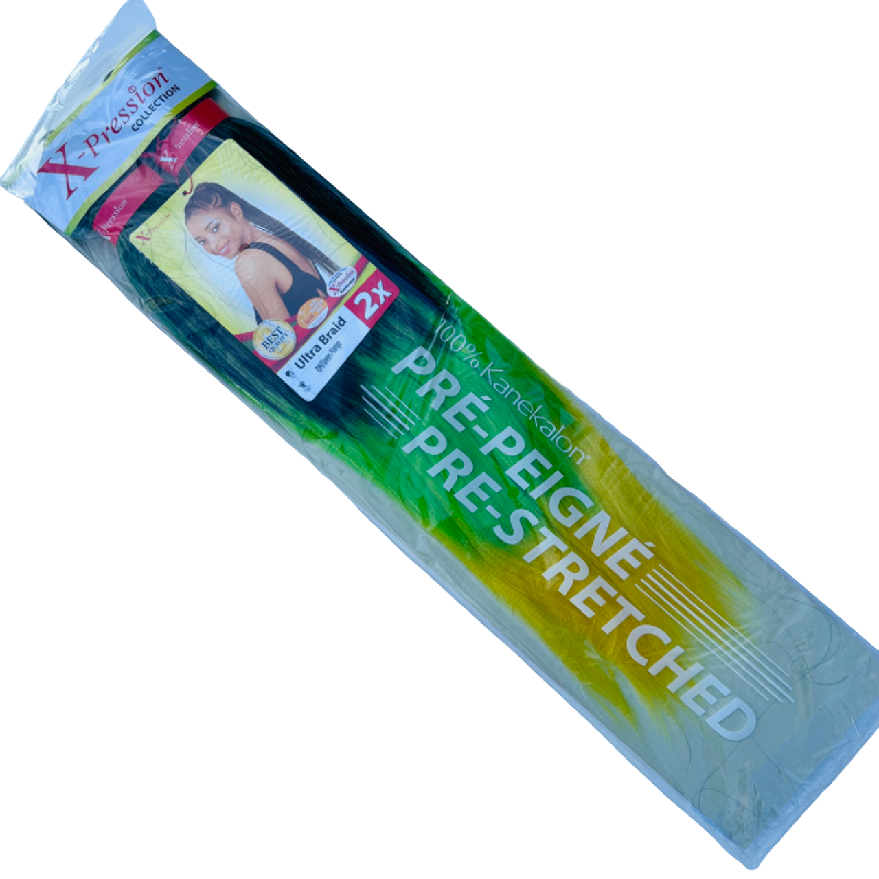 X-Pression Pre-Stretched Ombre 3-Tone #GREEN Mango