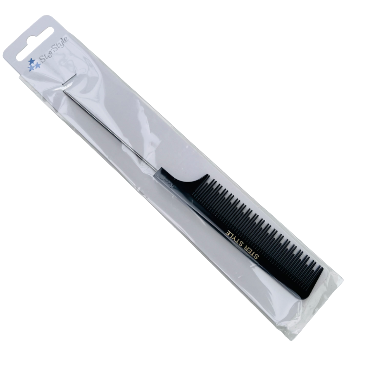 SterStyle - Detangling Hair Tail Comb - Metal/Plastic #1317 - pack 12 x 1pc