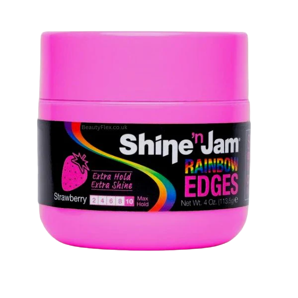 Ampro - Shine 'n Jam Rainbow Edges #Strawberry Extra Hold (pink) - 4oz.
