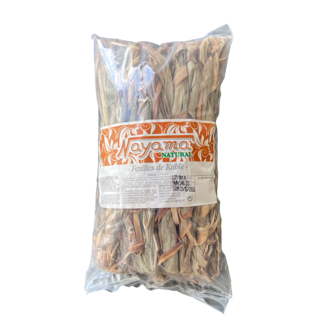 Feuilles de Kablé / Curcuma Leaves - Nayama - (10pcc) 100g