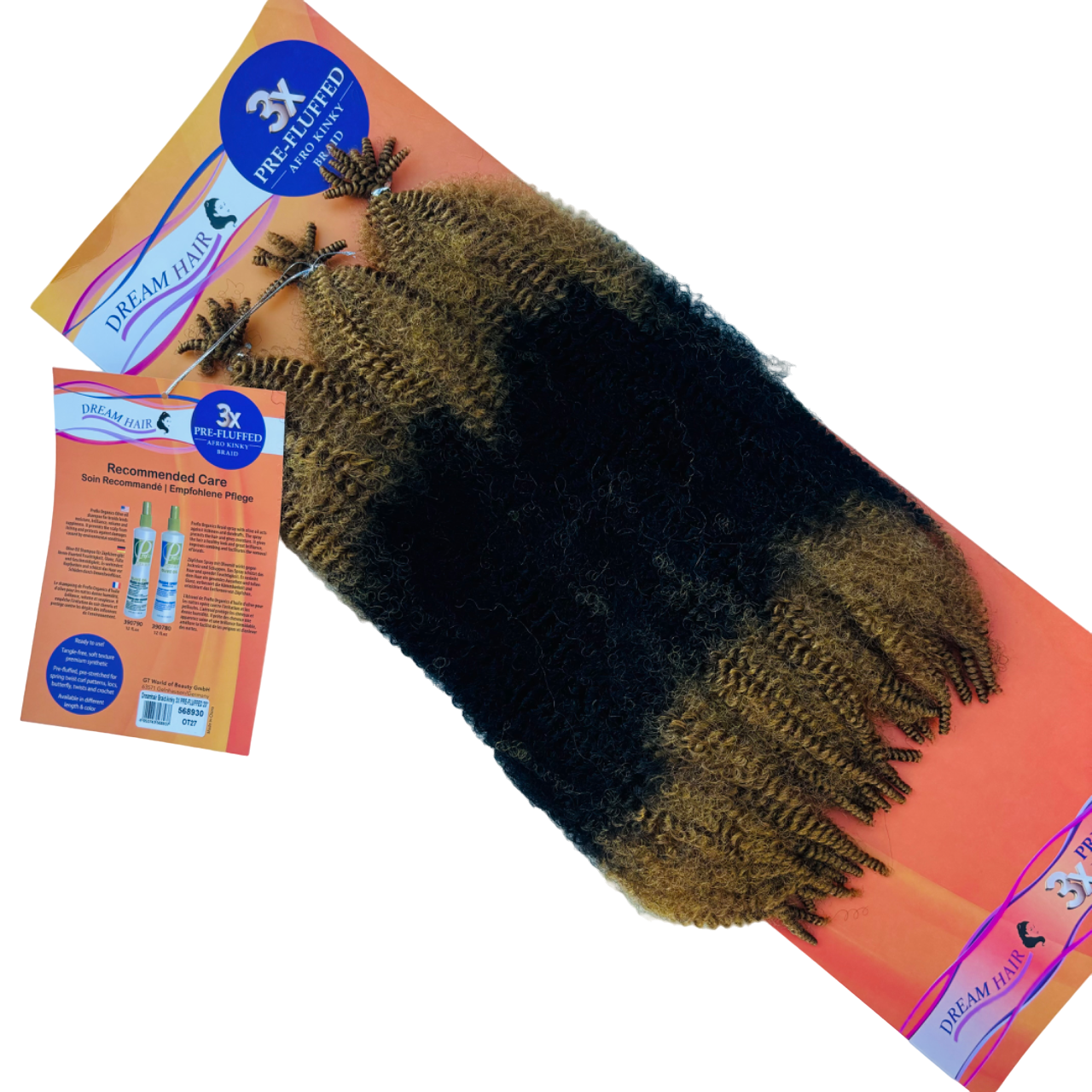 Dream Hair - Pre-Fluffed Afro Kinky Braid 20'' - 3pc #OT27