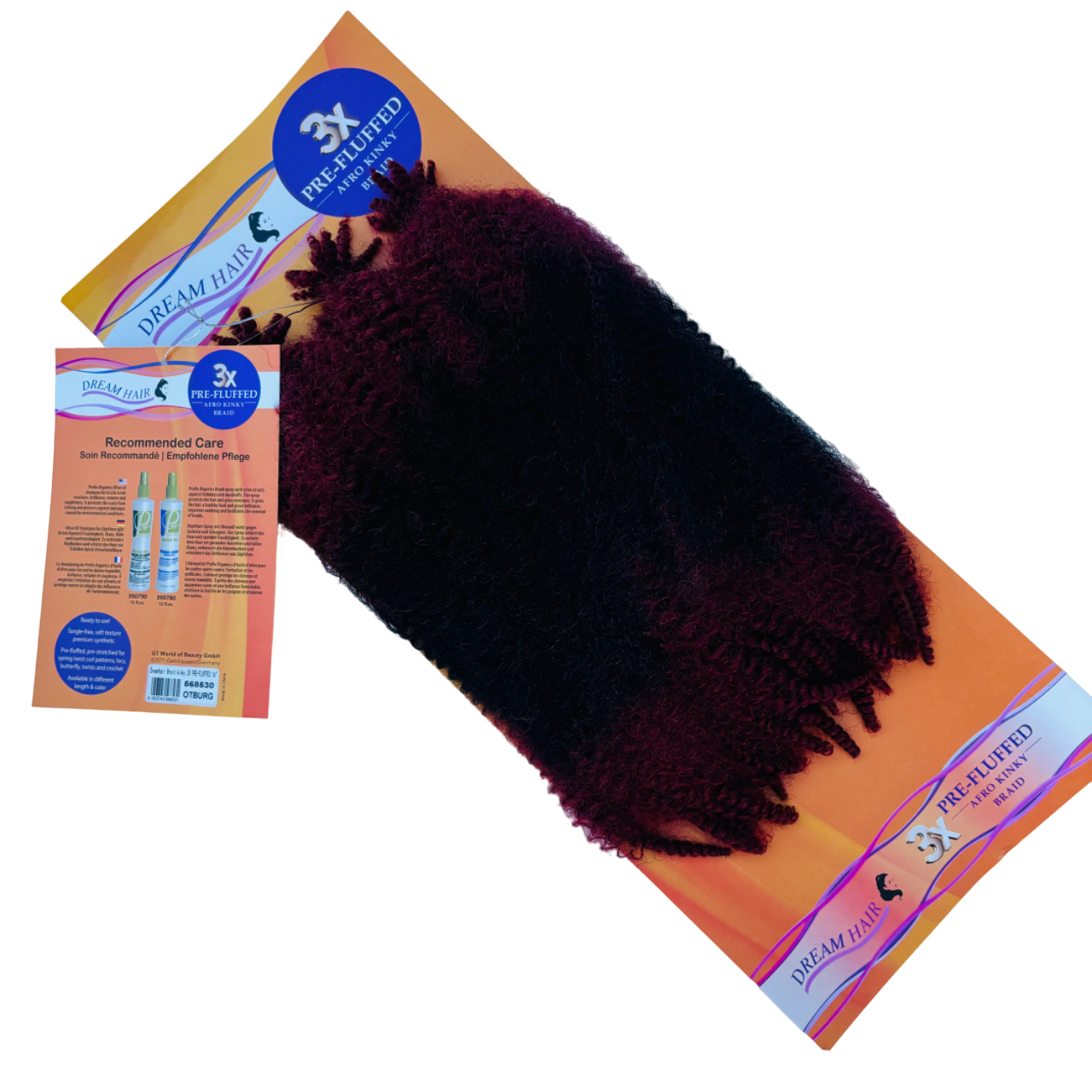 Dream Hair - Pre-Fluffed Afro Kinky Braid 16'' - 3pc #OTBurg