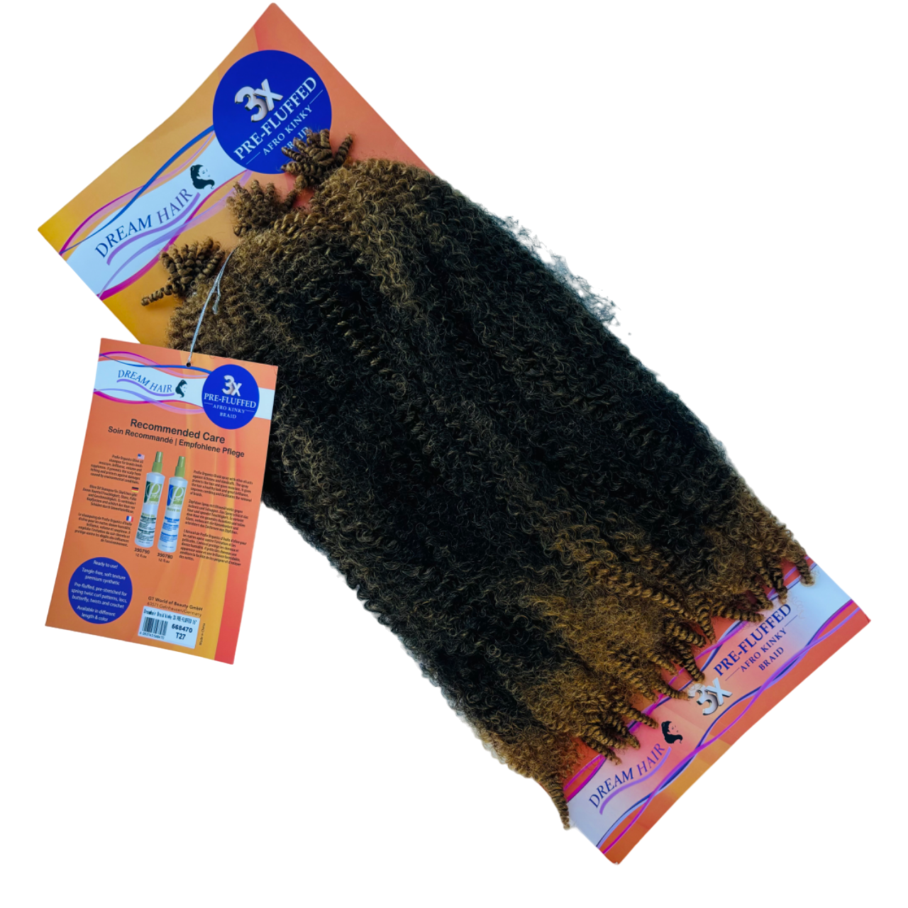 Dream Hair - Pre-Fluffed Afro Kinky Braid 16'' - 3pc #T27