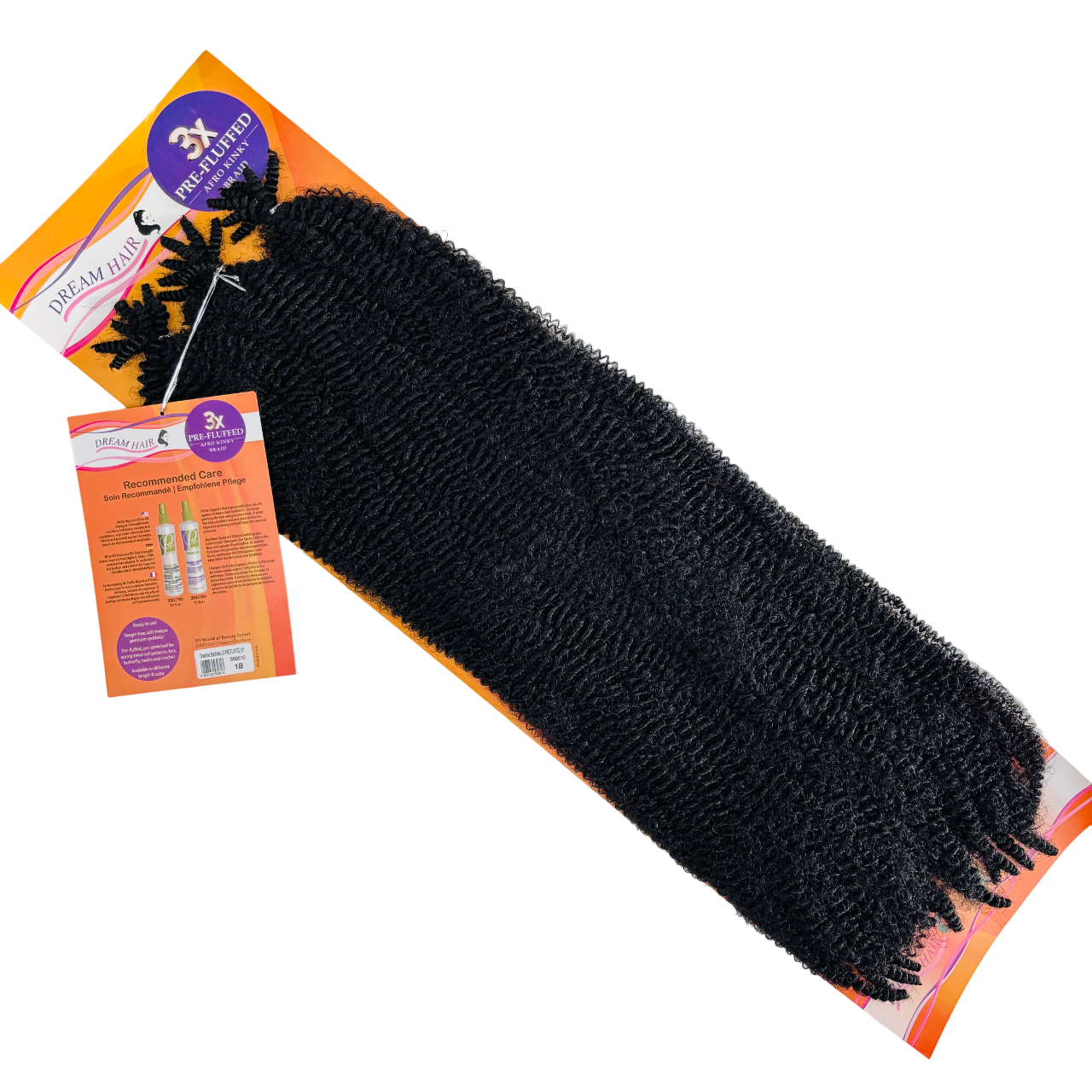 Dream Hair - Pre-Fluffed Afro Kinky Braid 28'' - 3pc #1B