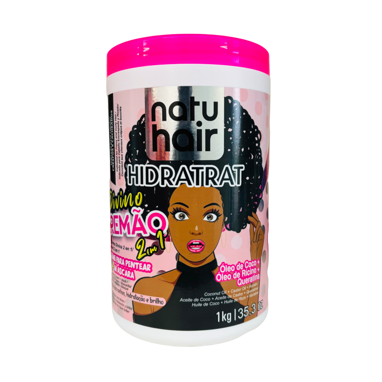 NatuHair - Creme Para Pentear / Conditioner Hidratrat DIVINO CREMÃO 2em1 - 1kg #741085