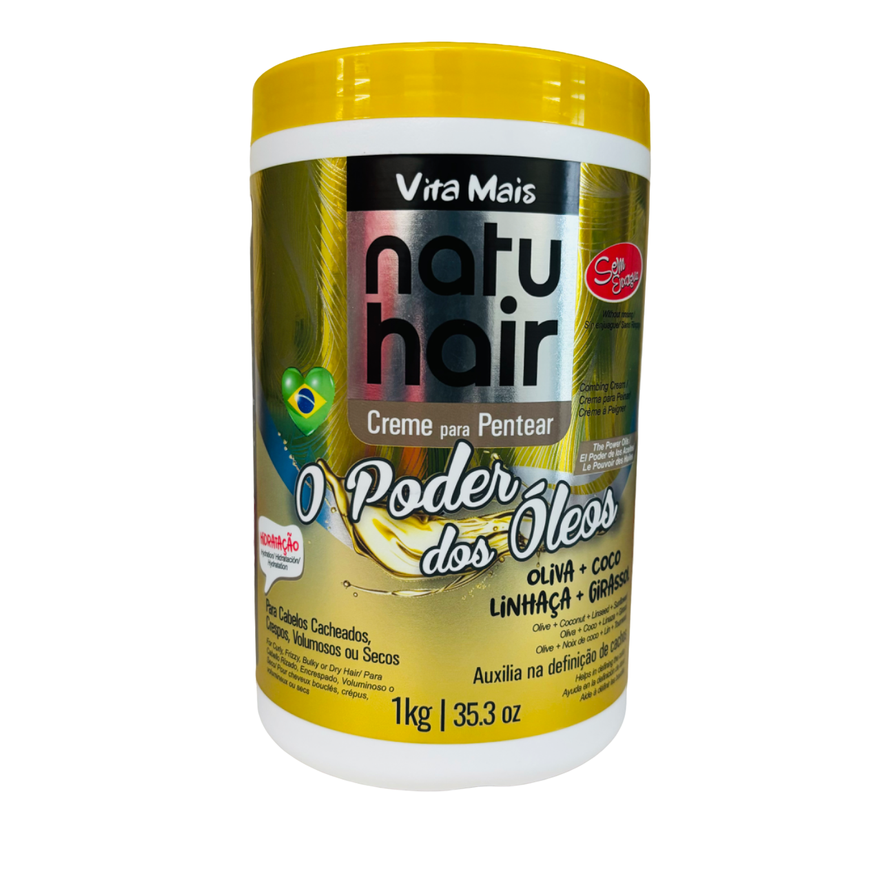 NatuHair - Creme Para Pentear / Conditioner O PODER DES ÓLEOS - 1kg #741073