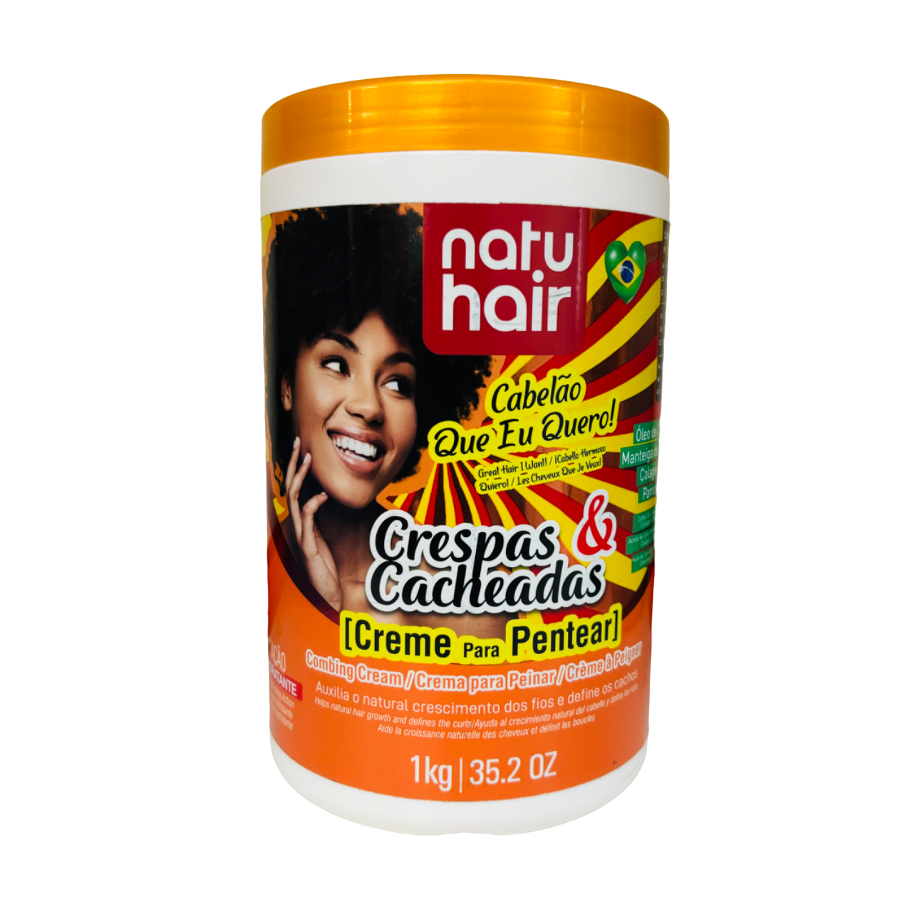 NatuHair - Creme Para Pentear / Conditioner CABELÃO QUE EU QUERO! Crespas & Cacheadas - 1kg #743551
