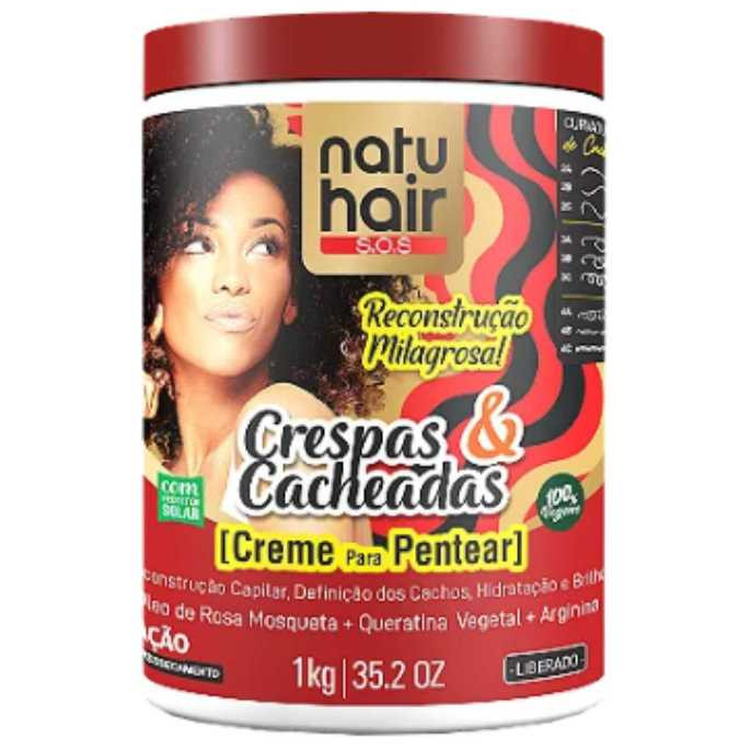 NatuHair - Creme Para Pentear / Conditioner REPARAÇÃO DOS CACHOS! Crespas & Cacheadas - 1kg #743552