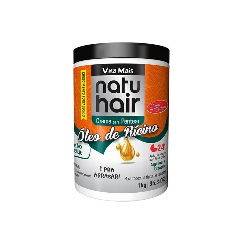 NatuHair - Creme Para Pentear / Conditioner ÓLEO DE RÍCINO - 1kg #741079