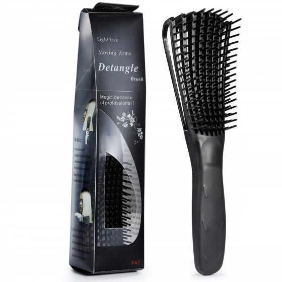 PAT - Eight Free Moving Arms Detangle Brush - #Black