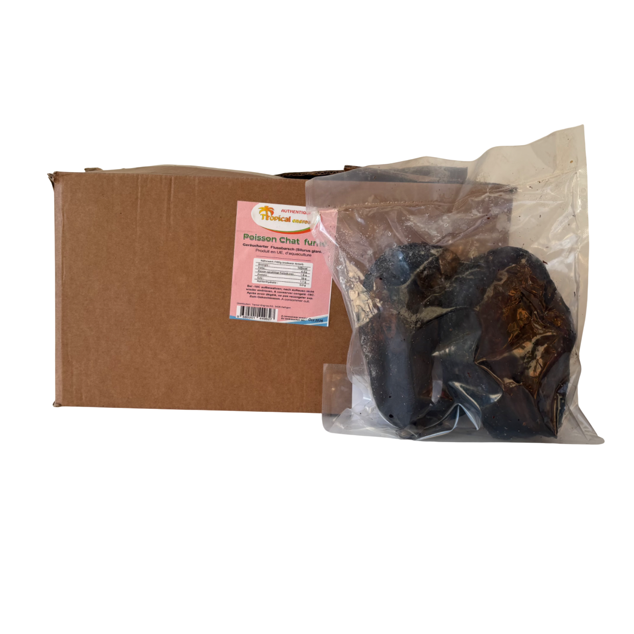 Poisson CHAT Fumé / geräucherter Wels (gefroren) - Tropical Engros - carton 5kg