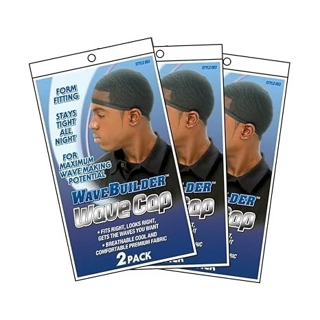 WaveBuilde Wave Cap Black Style #653 (Sold in dozens)