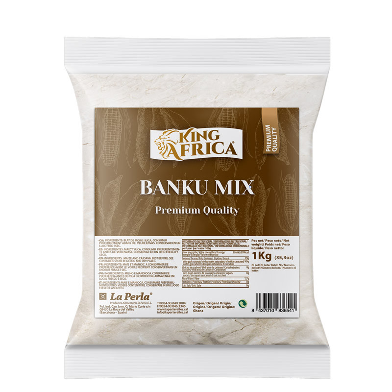 BANKU Mix Cassava & Corn Flour - King Africa (Ghana) - Carton 12x1kg