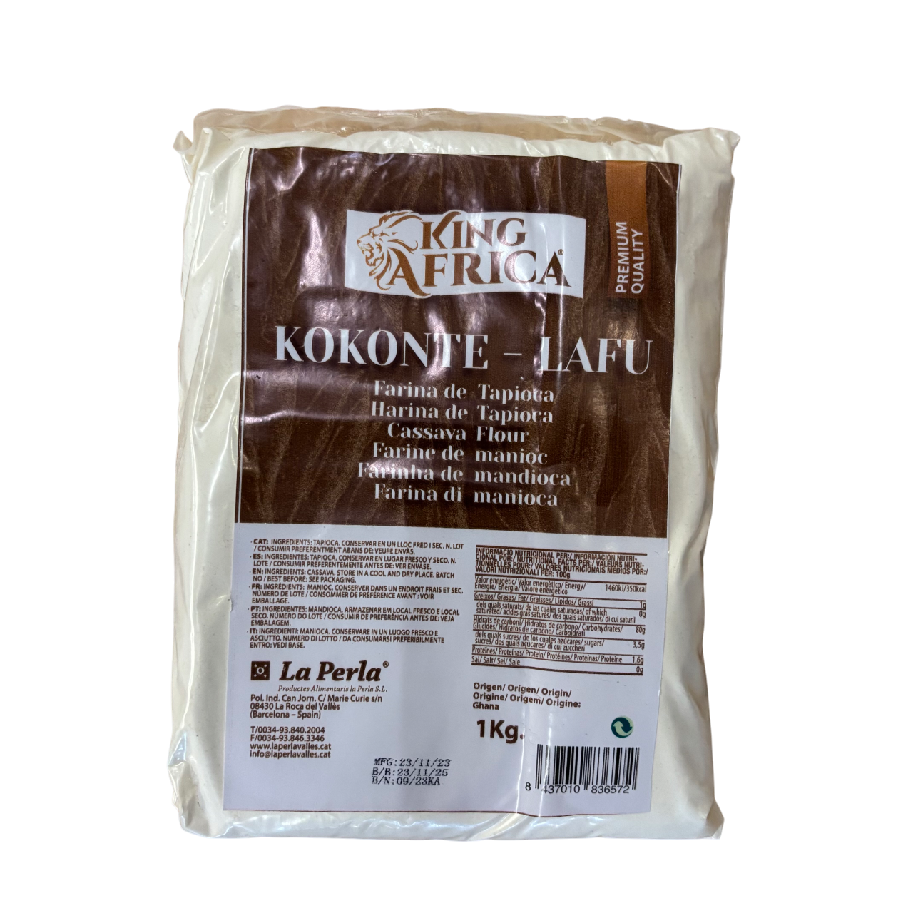 KOKONTE-LAFU Cassava Flour - King Africa (Ghana) - Carton 12x1kg