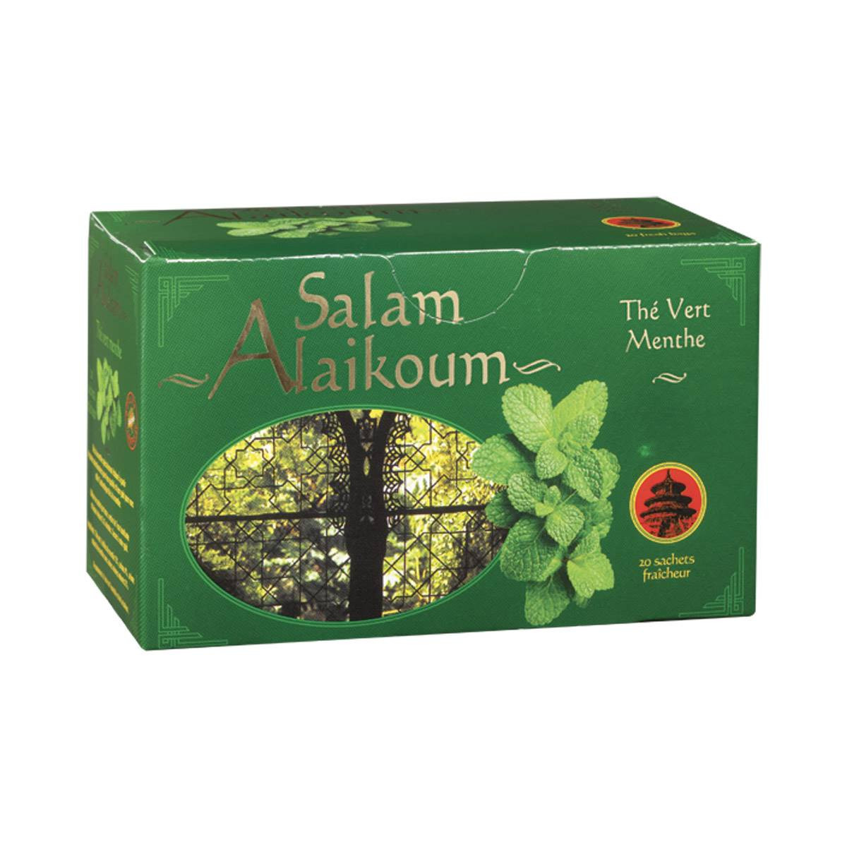 Green Tea Gunpowder w/ MINT - Salam Alaikoum - Crt. 12 x 20 teabags