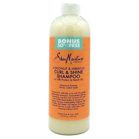 Shea Moisture - Coconut&Hibiscus Curl & Shine Shampoo BONUS- 19.5oz