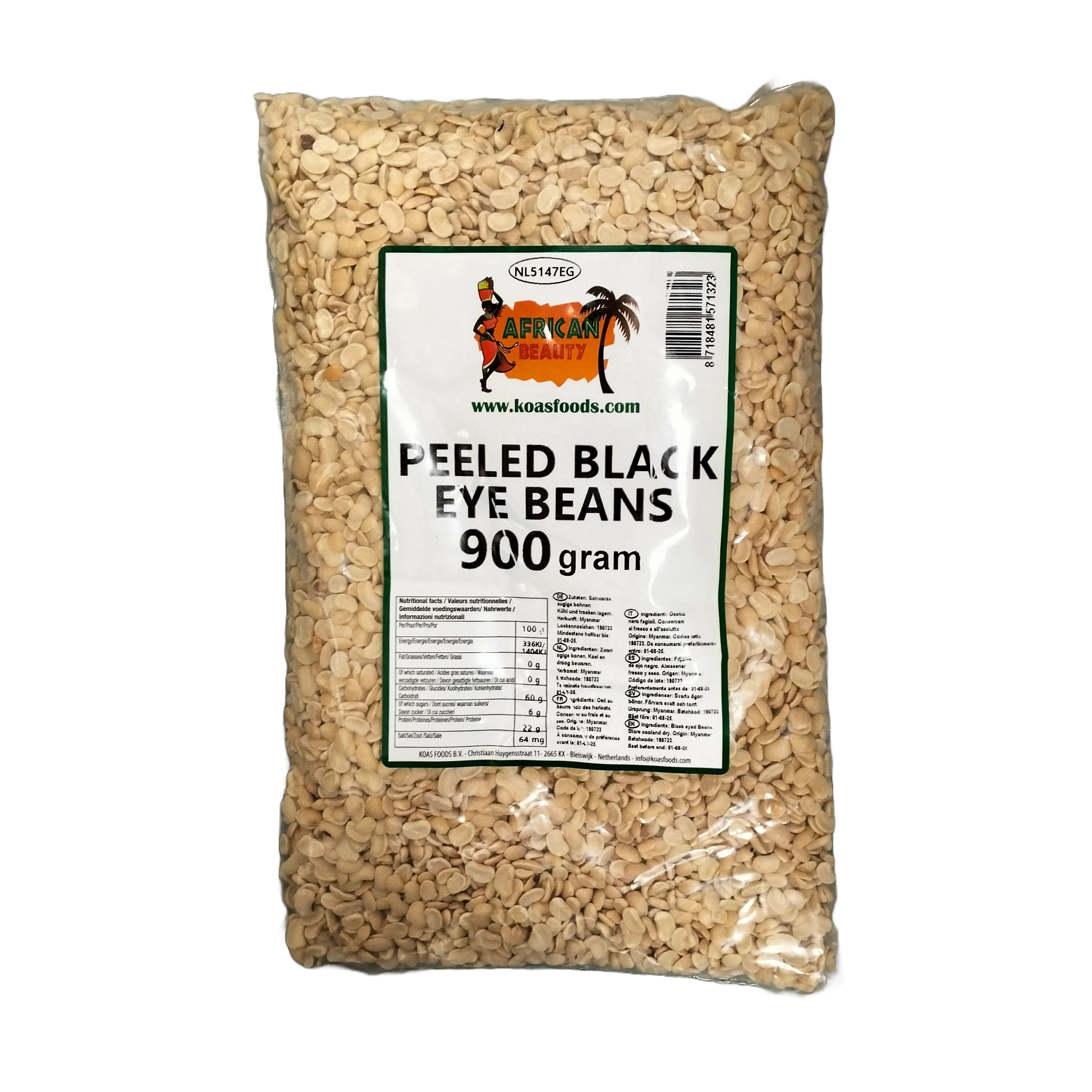 Peeled Beans - African Beauty - Carton 10x900g