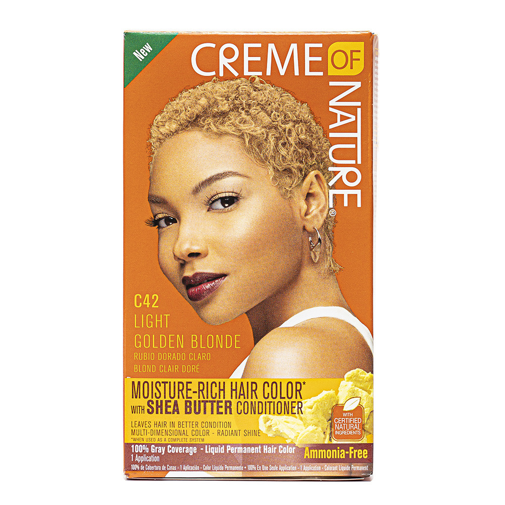 NEW CREME OF NATURE Moisture Rich Hair Color - #Light Golden Blonde C42