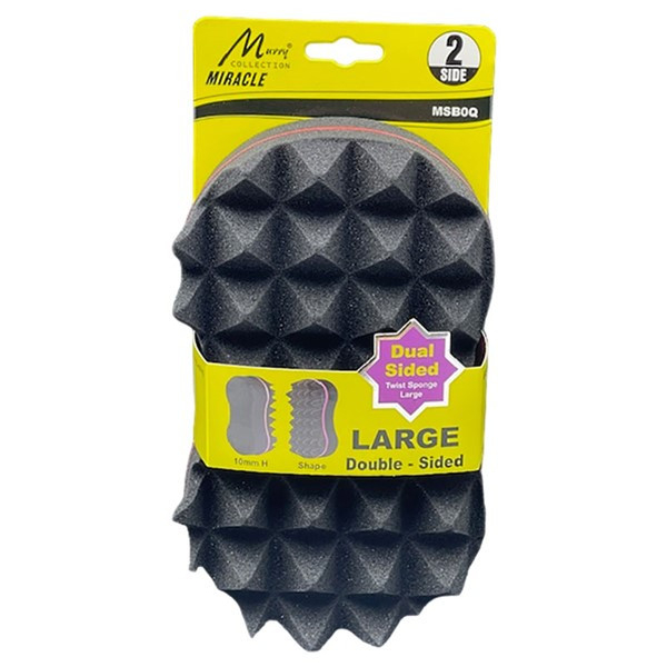 Miracle - Twist Hair Sponge Double-Sided SPIKES #Q - pack 6 pcs