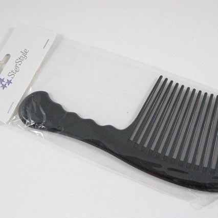 SterStyle - Hair Comb LONG Teeth Plastic #1277 - pack 12 x 1pc