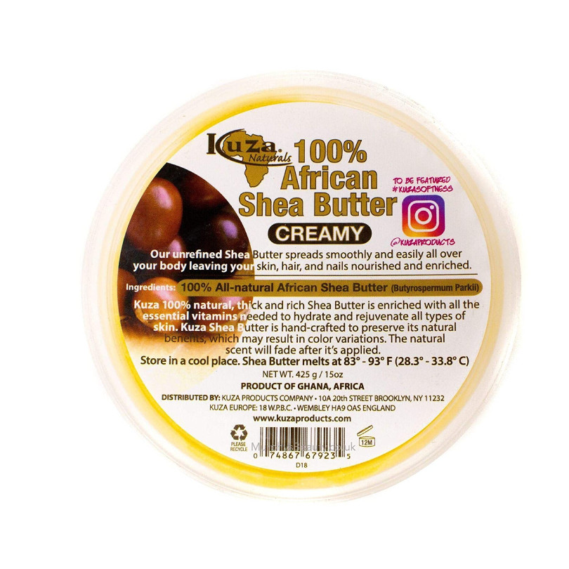 Kuza - African Shea Butter CREAMY (WHITE) - 8oz/226g