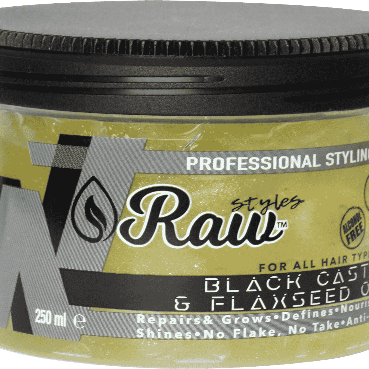 NEW Raw - Black Castor & Flaxseed Oil Styling Gel - S 250ml