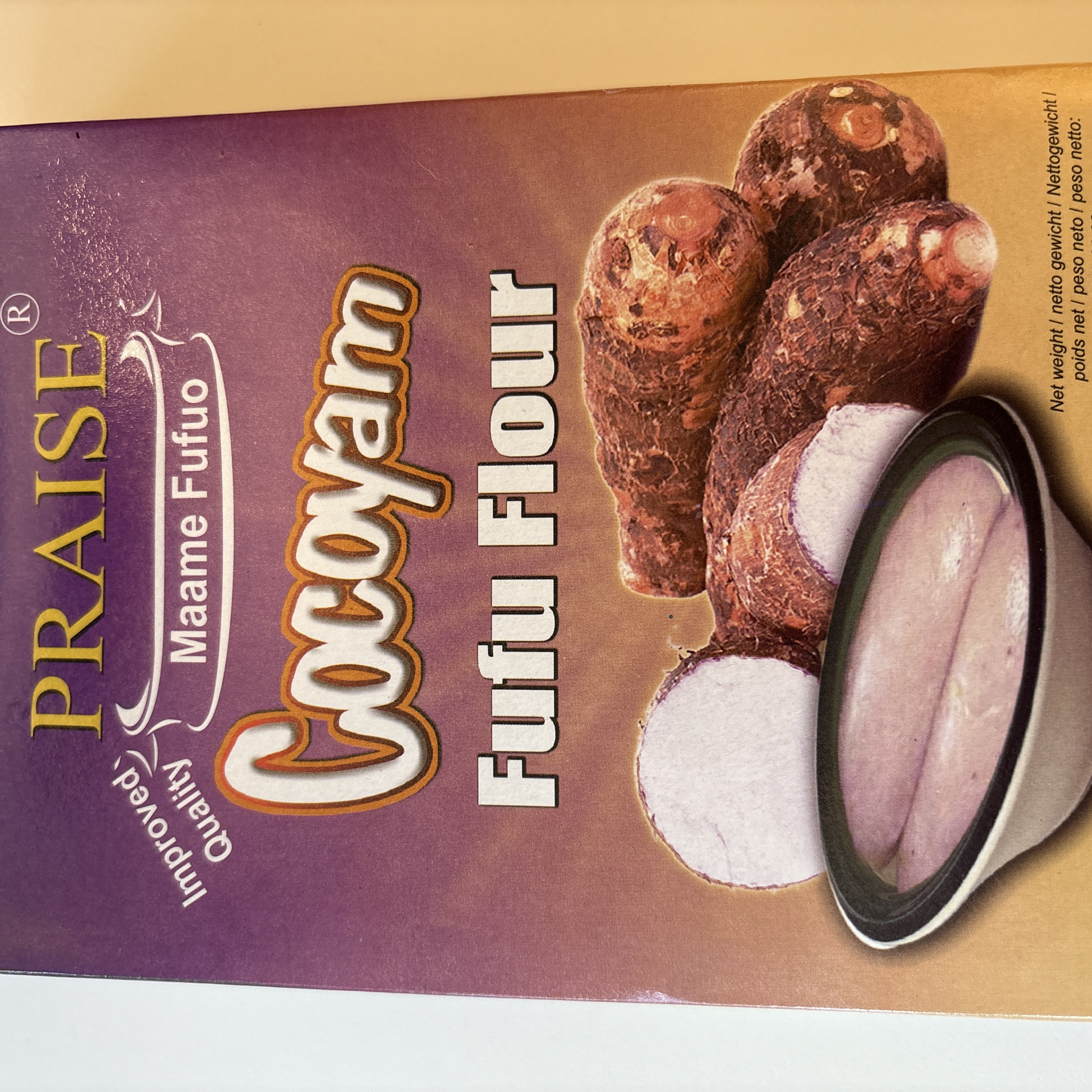 NEW Cocoyam Fufu Flour - Praise - Carton 12x680g