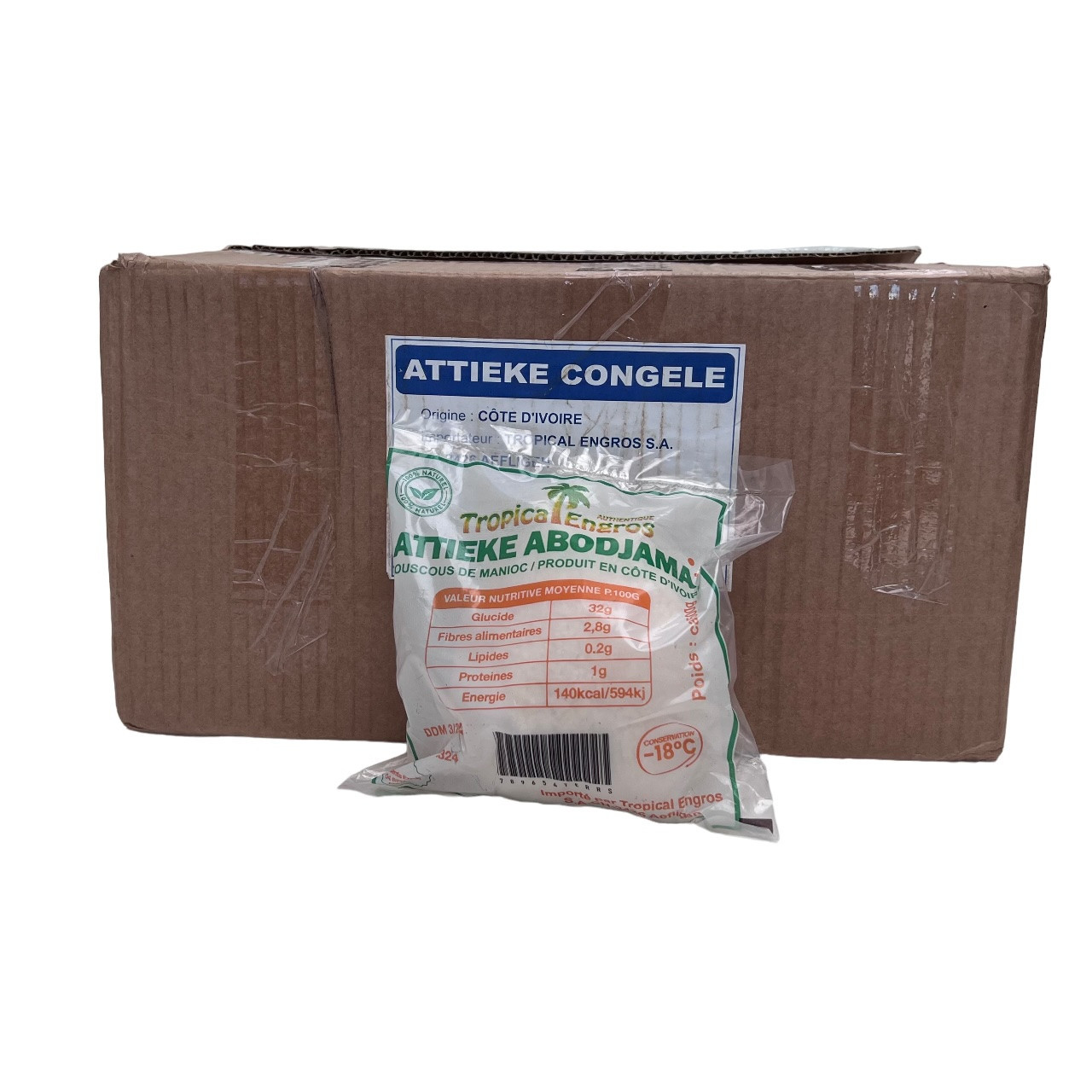 ABODJAMA Attiéké frozen (Côte d'Ivoire) - Tropical Engros - carton 25x500g