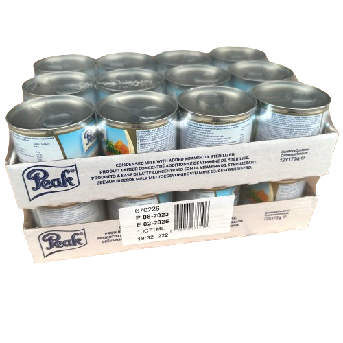 Peak - Evaporated Milk / Kondensmilch - Pack S 24x170g