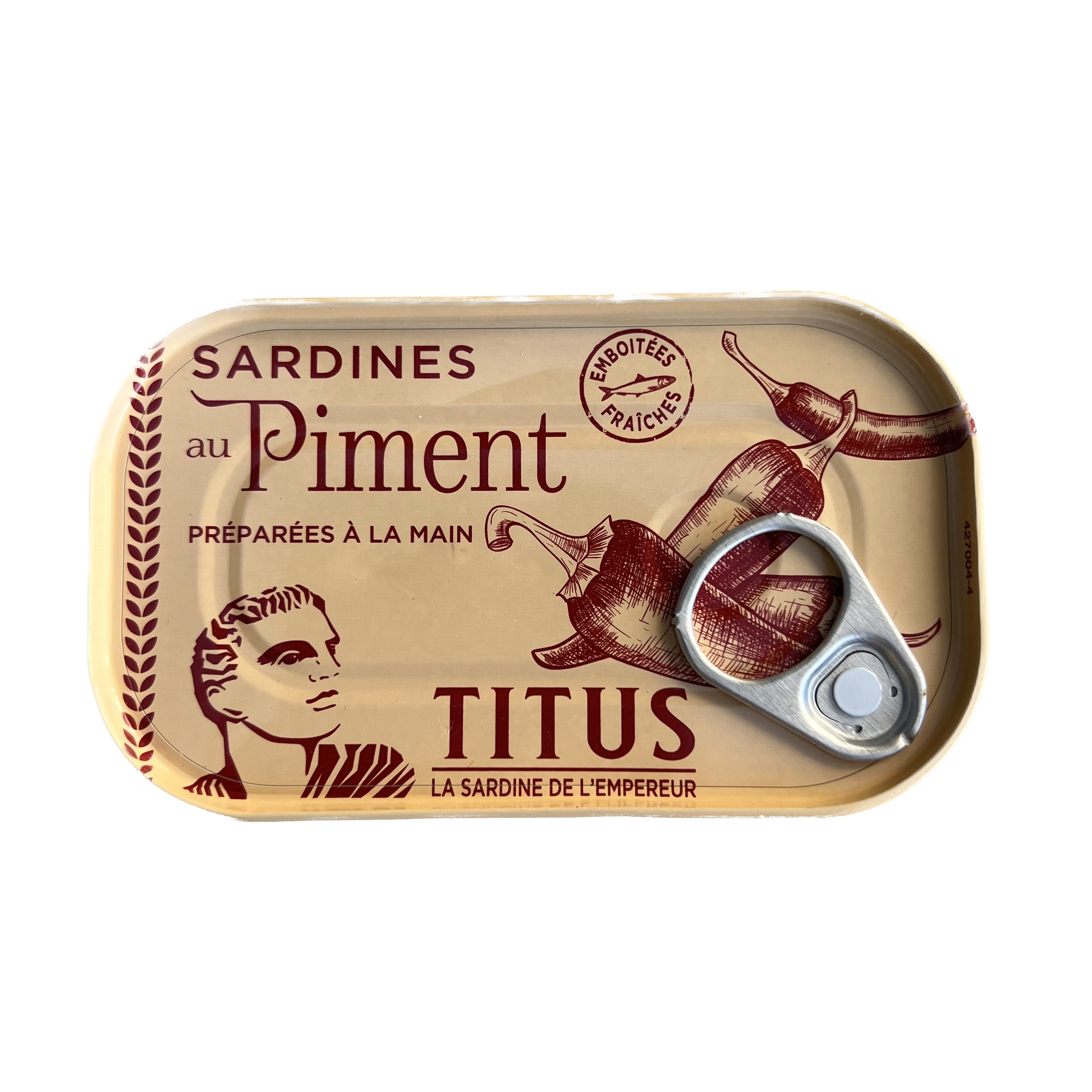 Sardines au Piment HOT (rose) - Titus - carton 48x125g